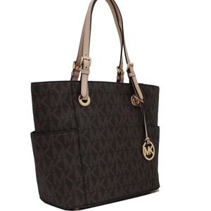Michael Kors Jet Set Signature Brown Tote